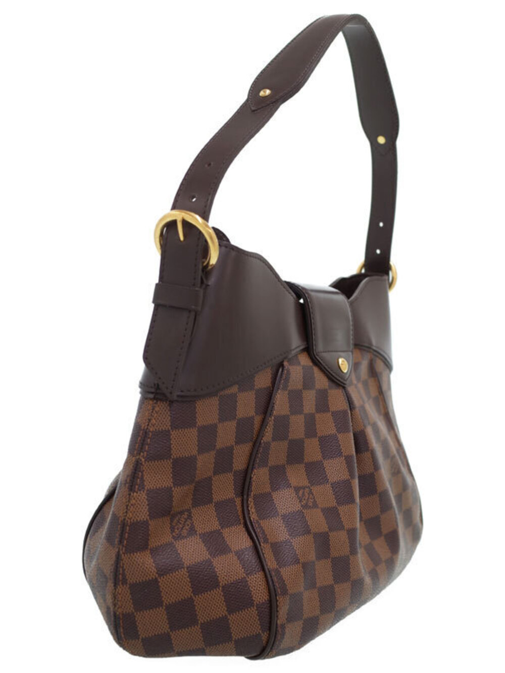 Louis Vuitton Damier Sistina Shoulder Bag Brown